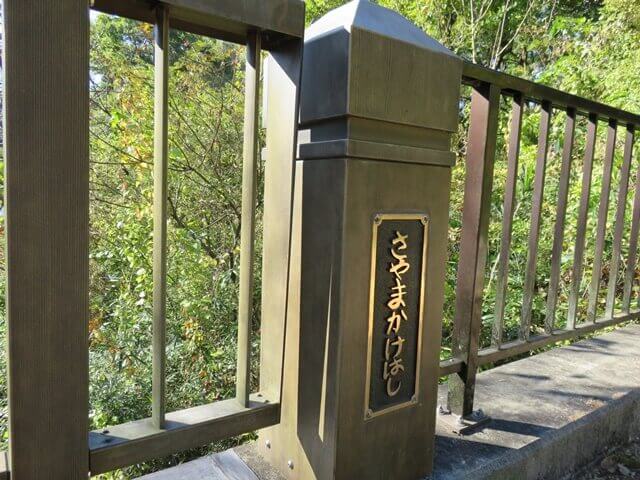 六道山公園の狭山懸橋の欄干